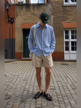 Sandro Paris flowy blue stripe button up long sleeve shirt (cornflower sky blue)